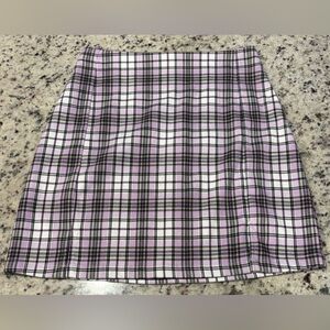 PacSun Lavender Plaid Mini skirt- size XS